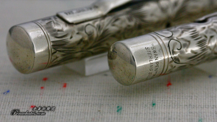 mabie todd swan sterling hand engraved floral self filler 09061801 penachates 90