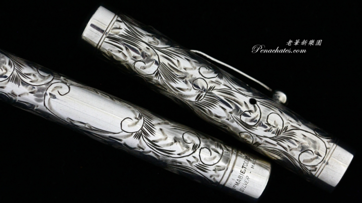 mabie todd swan sterling hand engraved floral self filler 09061801 penachates 95