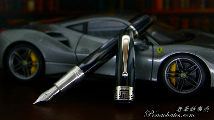 montegrappa extra 1930 black and white penachates 94