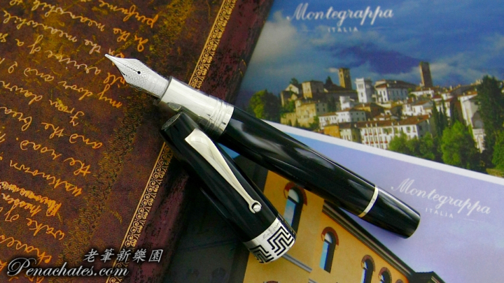 montegrappa extra 1930 black and white penachates 95