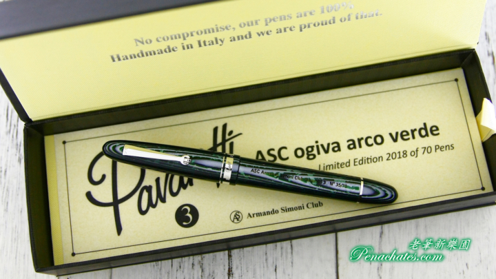 asc pavarotti arco green music nib penachates 85