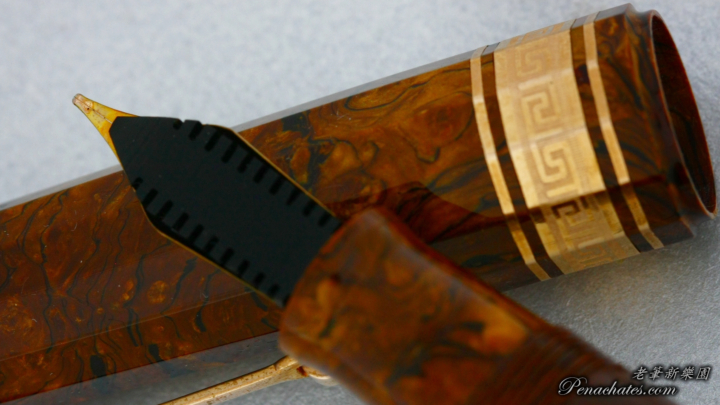 omas burlwood celluloid limited rose gold penachates 93