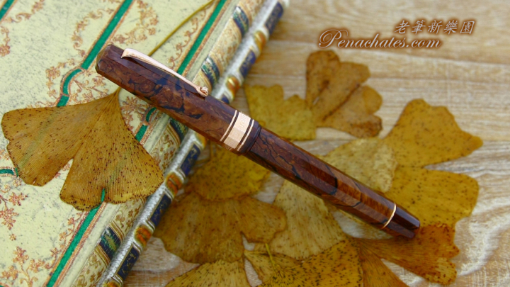 omas burlwood celluloid limited rose gold penachates 97