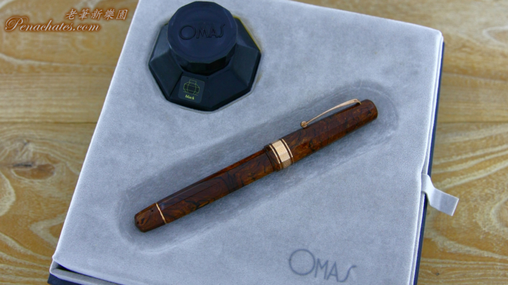 omas burlwood celluloid limited rose gold penachates 98