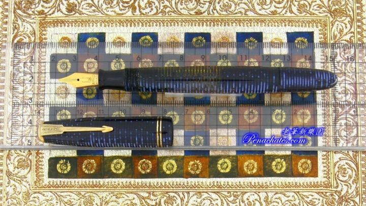 vintage parker vacumatic plastic speedline canada 1946 azure blue 20190912 penachates 98