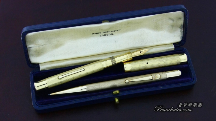 mabie todd swan vintage self-filler goldfilled set 20191130 penachates 98